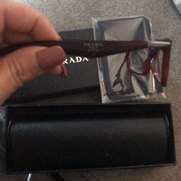 Prada red glasses. Open to offers - Picture 3 of 4